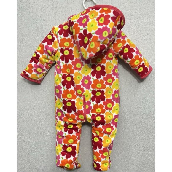 Marimekko Baby Jumpsuit 9M /9 Month 74 Winter Fleece One Piece Floral Full Zip - Picture 3 of 8
